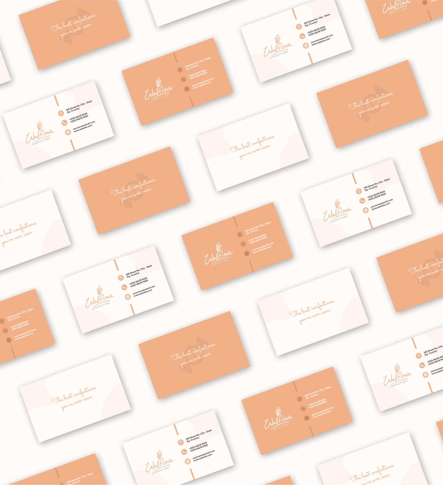 business cards design wallflower confection