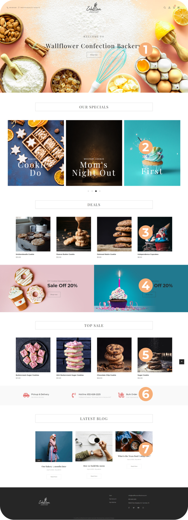 Wallflower Confections E-commerce Bakery Interface